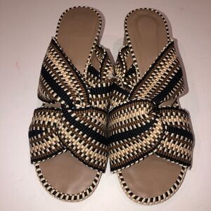 New Amambaih Gilda Mule Knit Heels in Sand Shoes sz 7.5/38